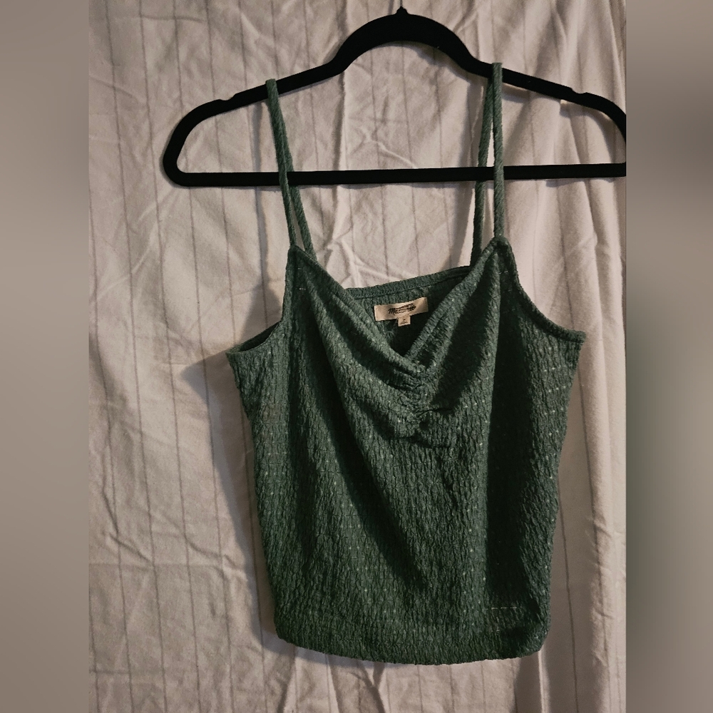 Green Textured Women's Top